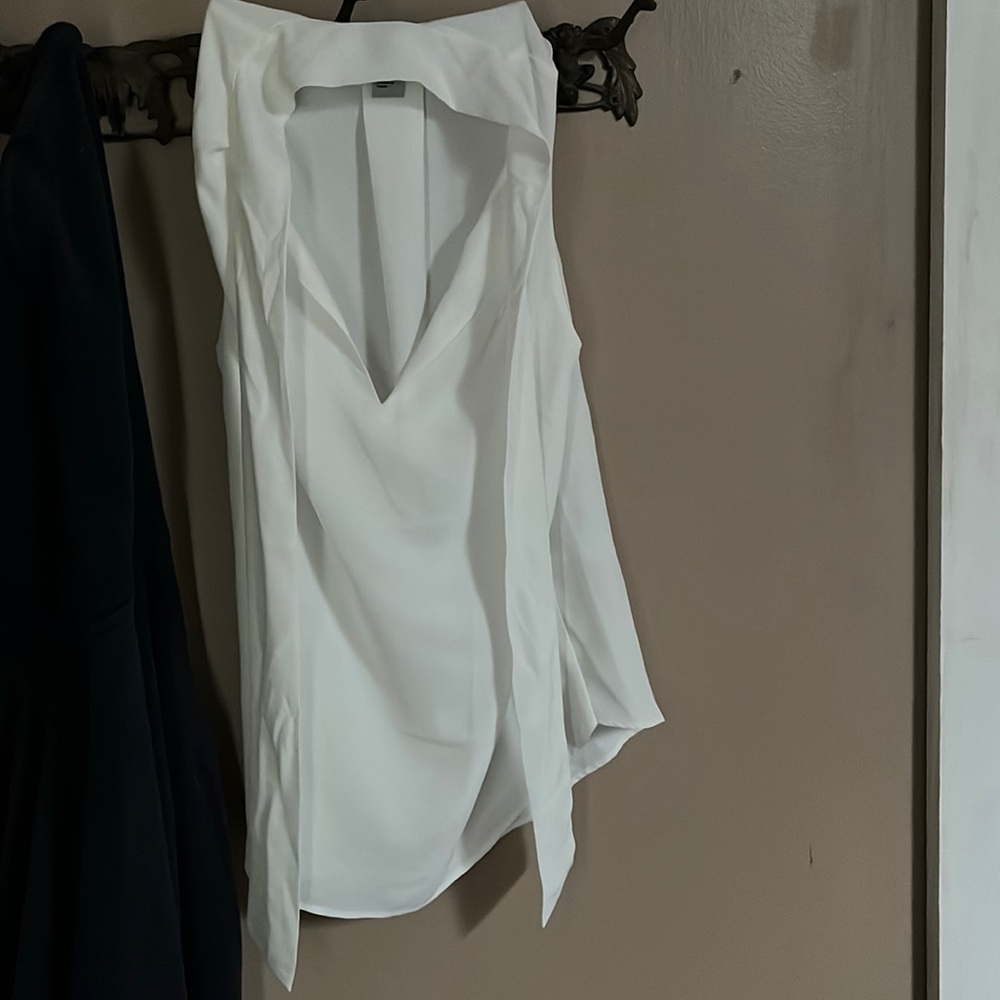 White sleek fancy shirt for a night out